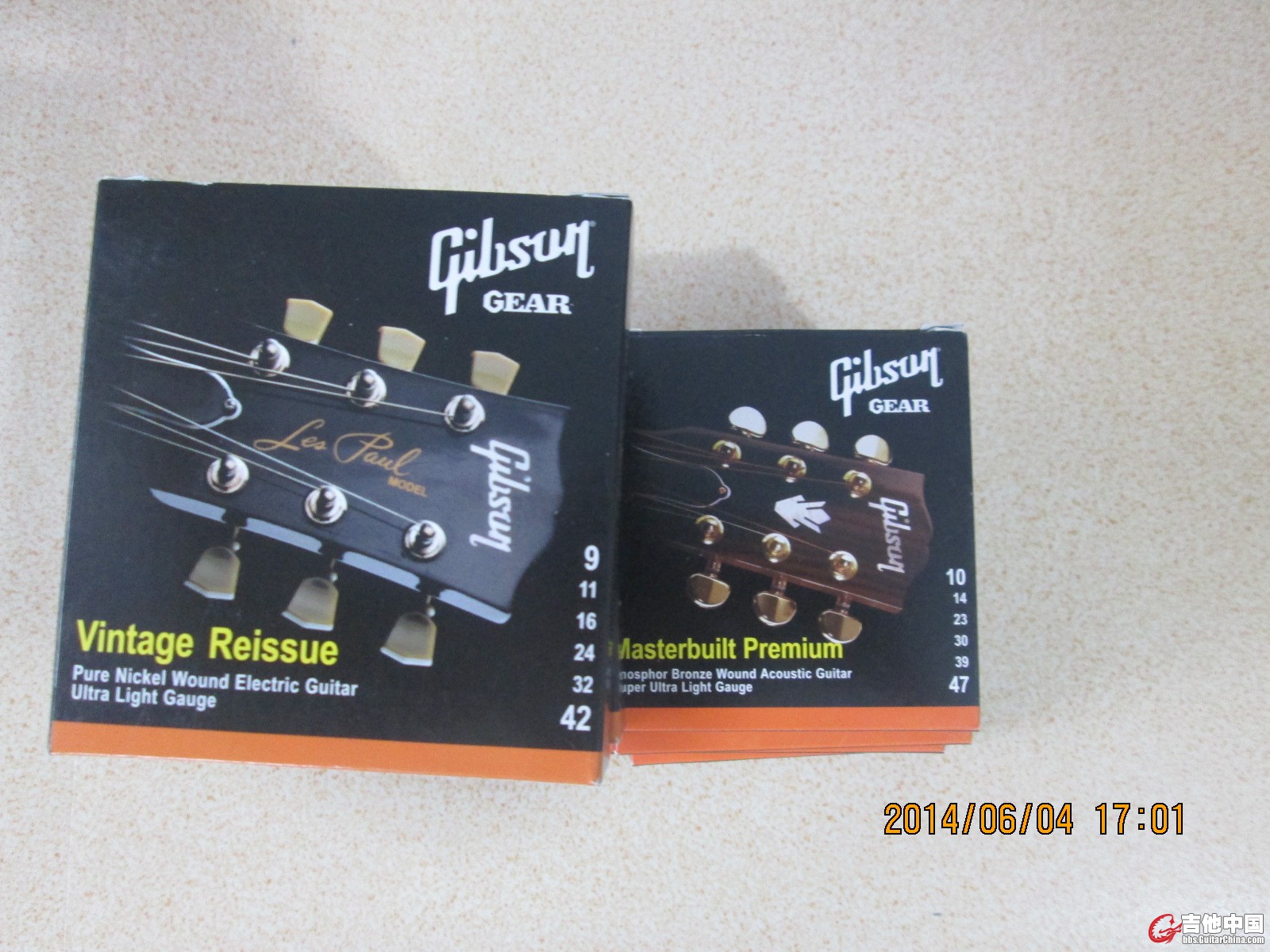 GIBSON 电吉他弦，09-42，60一套，民谣弦，10-47，,45一套