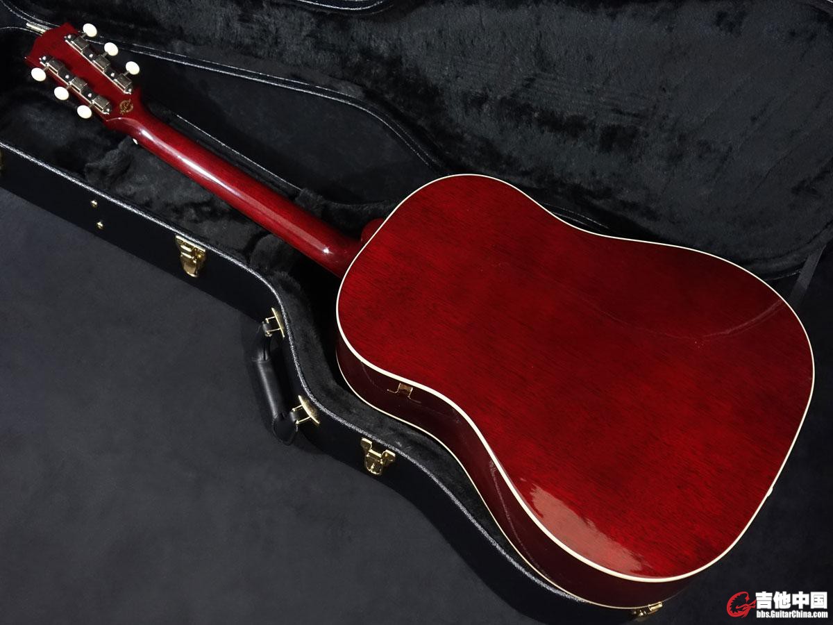 1960s J-45 Wine Red Adjustable Bridge back.jpg