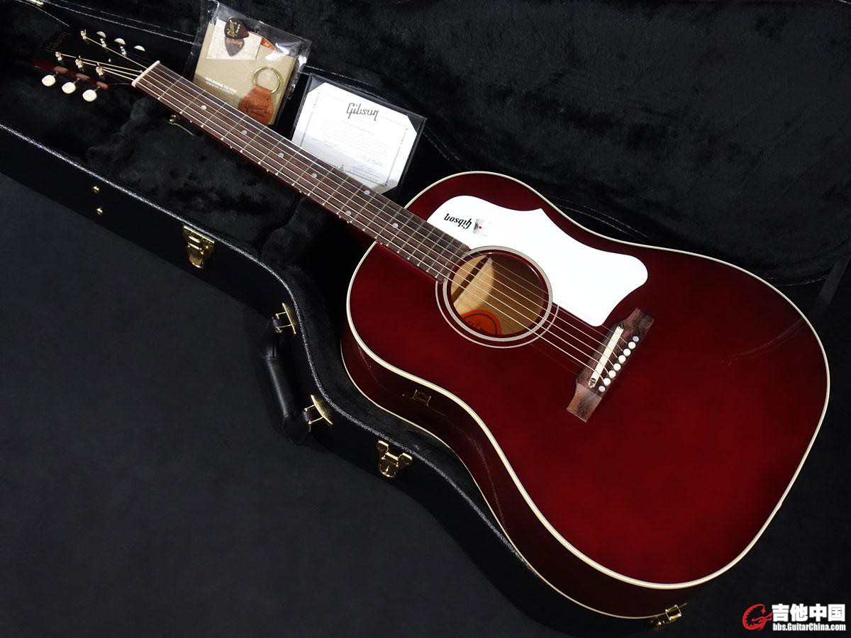 1960s J-45 Wine Red Adjustable Bridge top.jpg