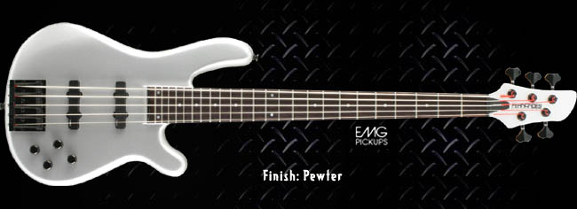 Fernandes Gravity 5 Deluxe Electric 5 String Bass Guitar w/case - Pewter - G5D06PTR