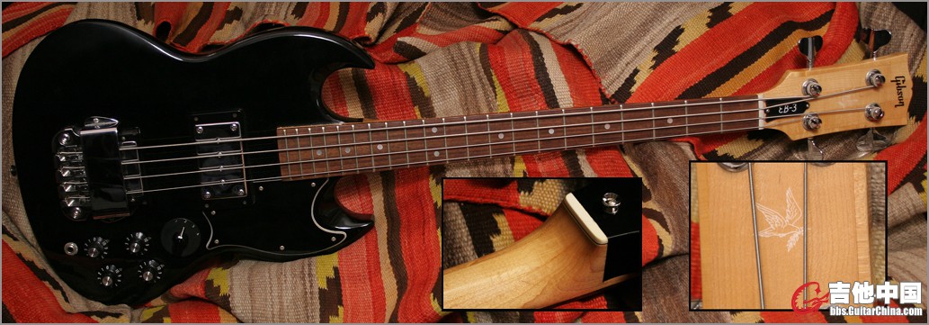1974 Gibson EB-3 Special Order "Ebony" $3500